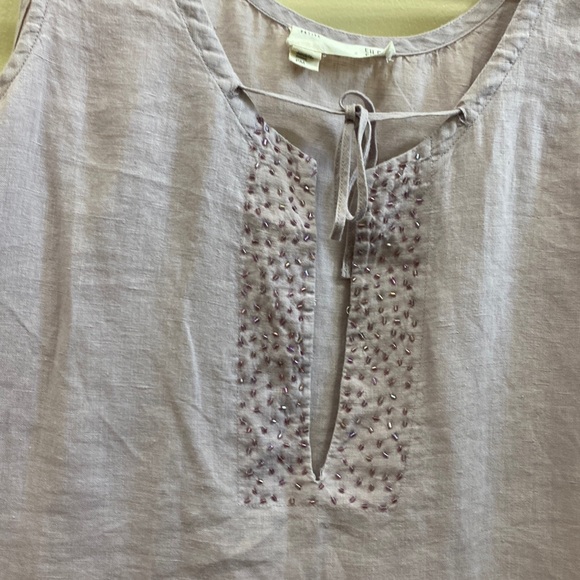 Eileen Fisher women’s PM sleeveless lavender camisole blouse top - Picture 3 of 4